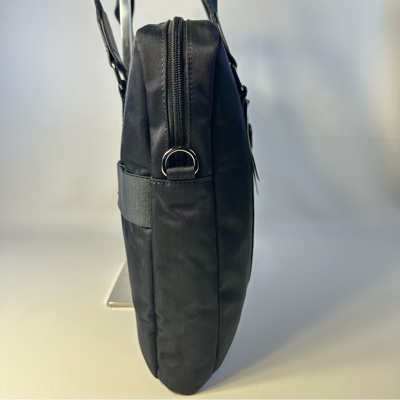 NWT Men’s Alfani Black Canvas  Briefcase - Picture 5 of 13